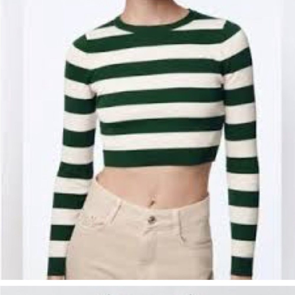 Zara Long sleeve crop top